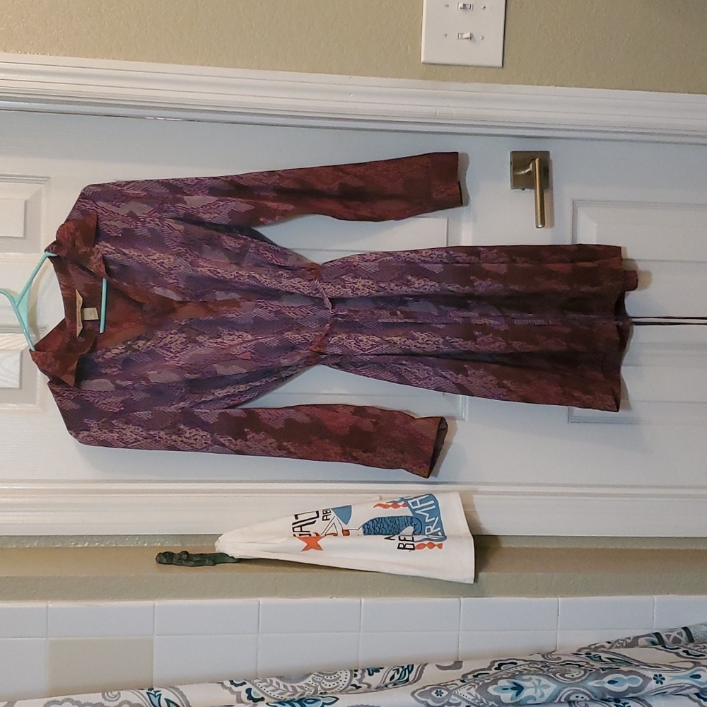 Pretty Silky Snake Printed Dress